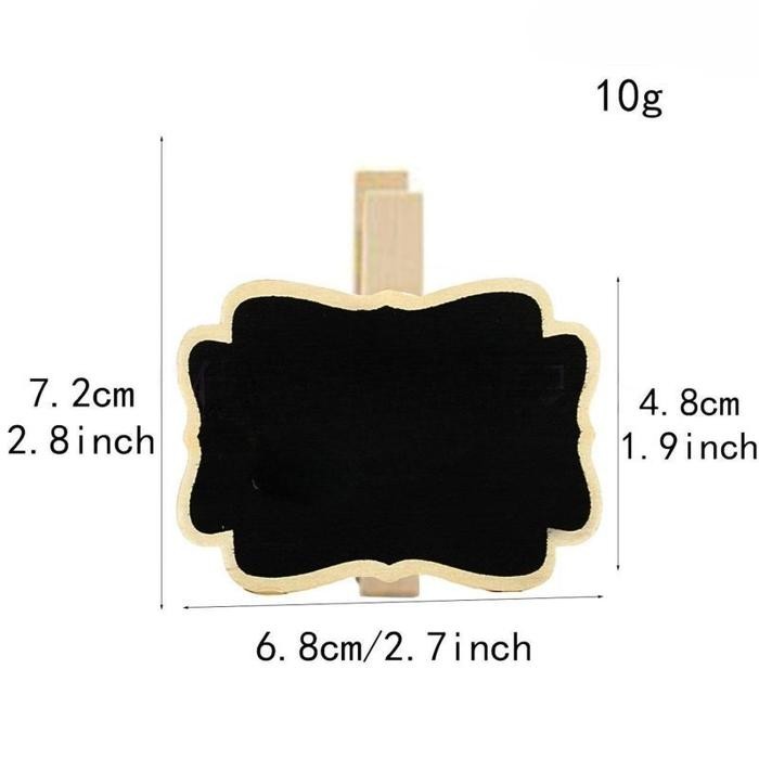 

TERBARU 10PCS/SET MINI CHALKBOARD MINI BLACKBOARD PAPAN TULIS KAPUR KAYU PAPAN KAPUR MENU CAFE