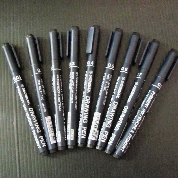 

BEST SELLER SNOWMAN DRAWING PEN SATUAN HITAM PENA BOLPOINT FINELINER GAMBAR DRAWINGPEN