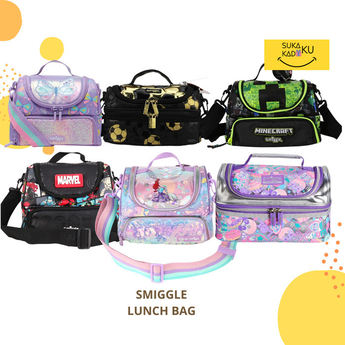 SMIGGLE Lunchbag Sling Tas Bekal Kotak Makan Anak Perempuan Laki Laki TK SD SMP