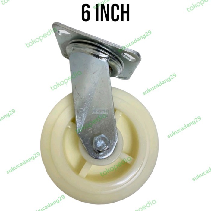 Roda Putar Nilon Gerobak Troli 6 Inch Subaru Germany 1 Pcs