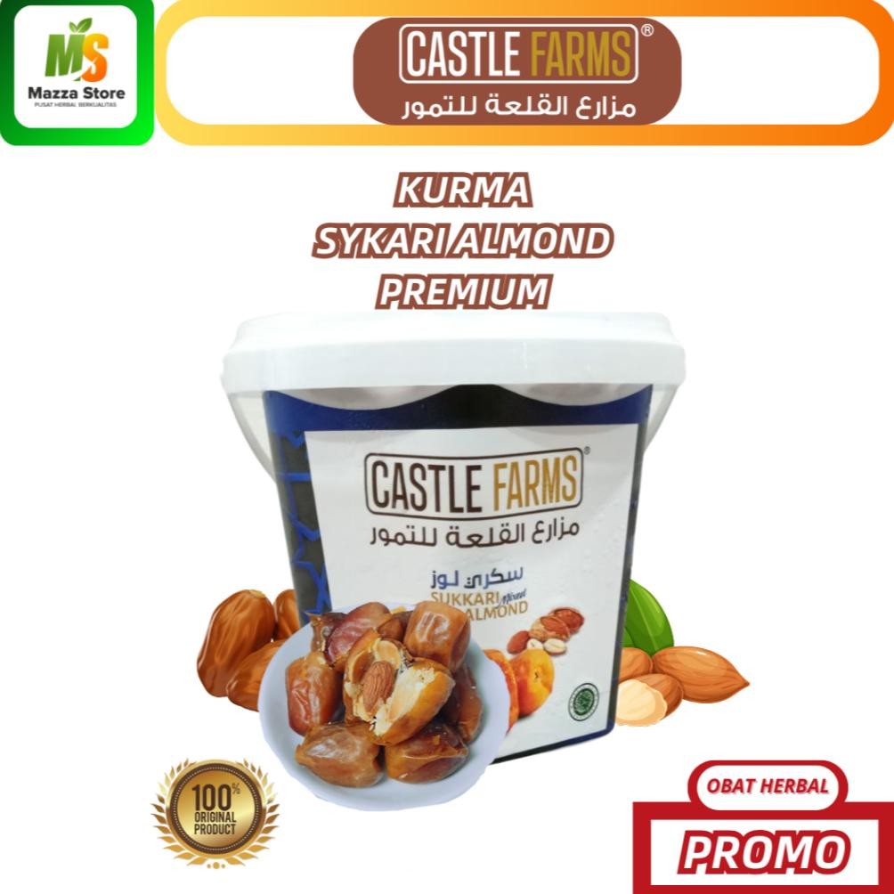 

Kurma Sukari Almond Ember Qastle Farm Premium Terbukti Manis Empuk Original