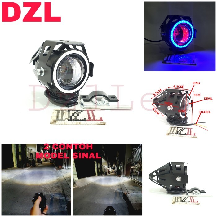 New Lampu Tembak Led U7 Cree 4D Lensa Transformer Sinar Projie Hid