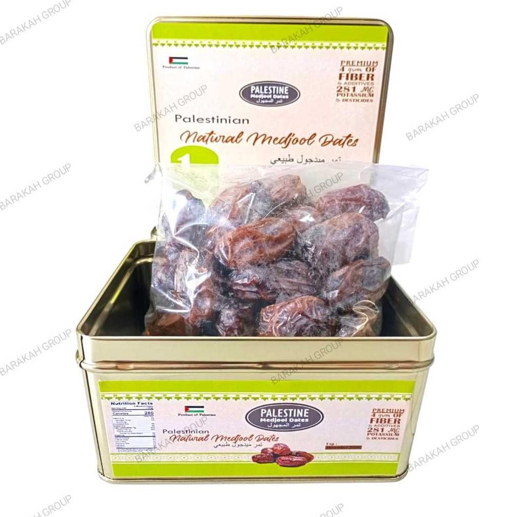 

Kurma Medjool Palestine JUMBO Kemasan Kaleng 1kg Original Palestine