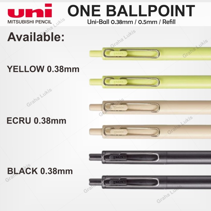 

BERMUTU UNI-BALL ONE BALLPOINT 0.38MM / 0.5MM / REFILL KODE 1358