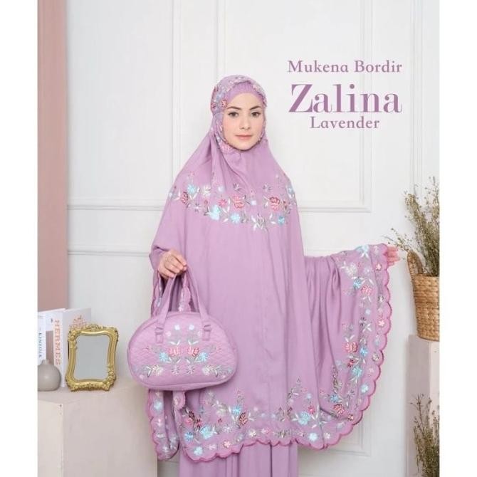 Miliki Mukena Dewasa Mewah Rayon Bordir Manual Timbul Khas Tasik Zalina