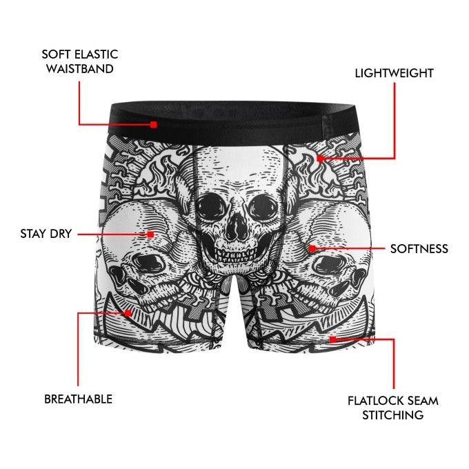 Staycool Supplecool Skull Dominion Boxer Briefs Celana Dalam Promo