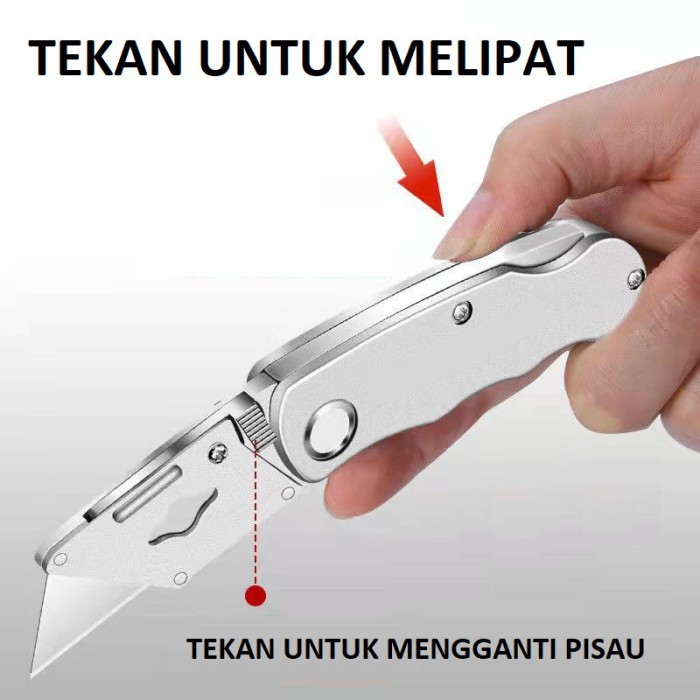 

Karter Lipat Pisau Kater Lipat Foldable Knife Cutter Serbaguna A047 jyabd
