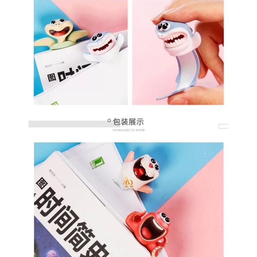 

Promo Pembatas Buku Unik / Bookmark Edisi Sea Animals Imut 3D Lux Limited