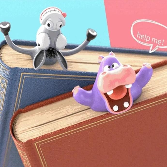

Sale Penanda Buku Kartun 3D Pembatas Buku Unik Imut Animals Bookmark
