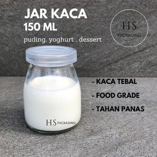 EKSLUSIF 150ml Toples Jar Botol Kaca / Glass Jar 150 ml/ puding yogurt selai