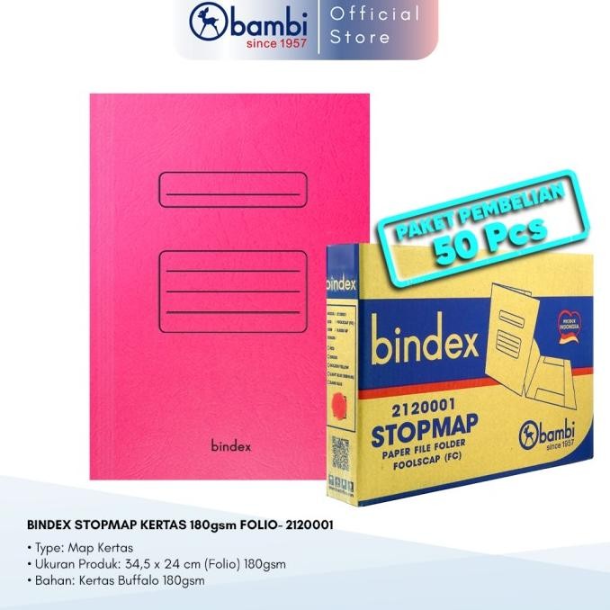 

Murah Bindex Stop Map Kertas Folio - F4 1 Box 50 Pcs
