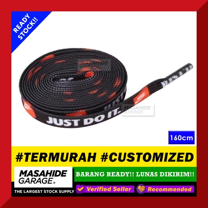 Just Do It Nike Laces Limited Shoelaces Tali Sepatu Air Jordan 140Cm