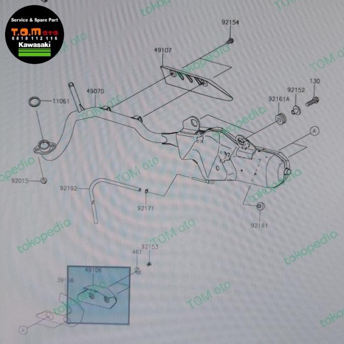 Spesial Cover Muffler Cover Knalpot Kawasaki Ksr 110 Original Made In Thailand