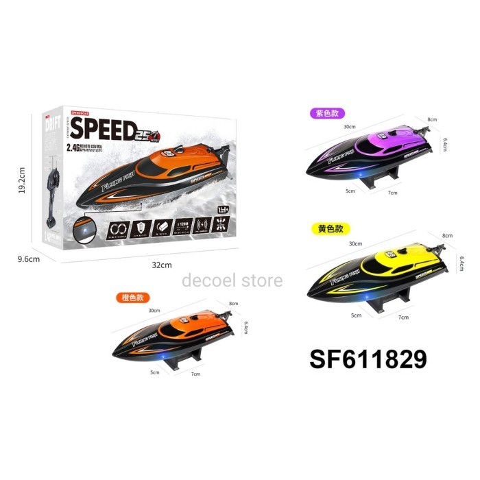 TERBARU Mainan Anak Remot Kontrol Remote Control Kapal Perahu Super High Power Speed Boat Frekuensi