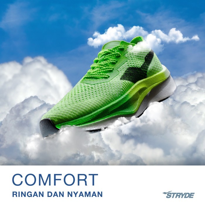 Terlaris Heiden Heritage [Hrtg] - Phantom Stryde - Ultra Black Sepatu Sneakers Sport Running