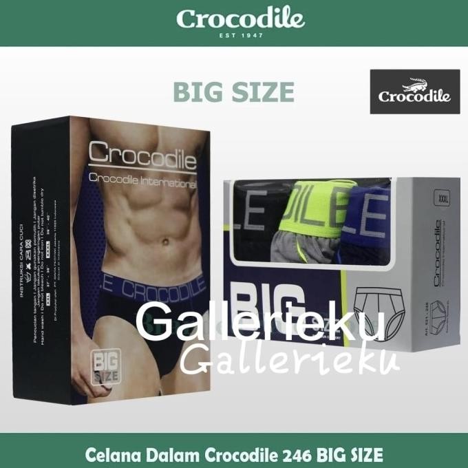Crocodile Cd Pria Jumbo Big Size 246 Sekotak Isi 3 Pcs Original Promo