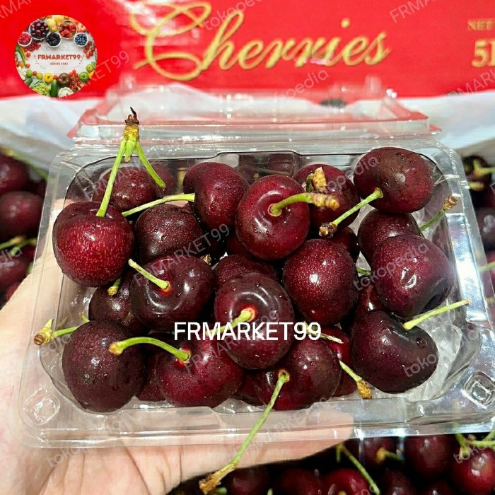 Cherry Merah Fresh Import Buah Ceri Cherry Premium 300 grm