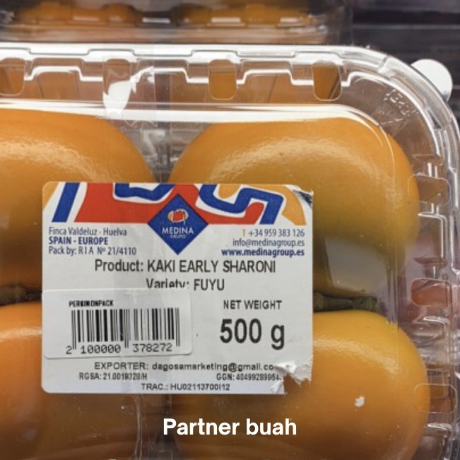 

Buah Persimmon Fuyu Manis Isi 4 / Pack