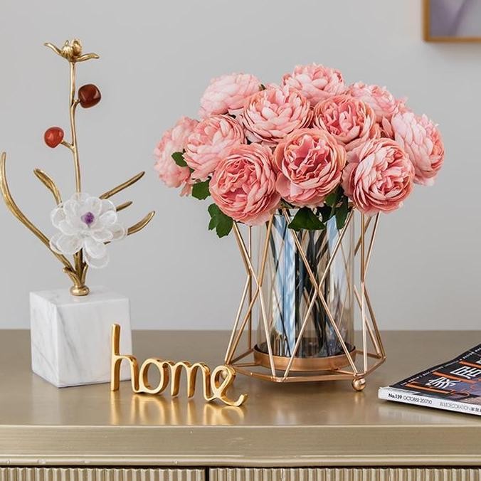 OPTIVIA VAS BUNGA BESAR MEWAH TEMPAT BUNGA DAN HIASAN MEJA HIASAN RUANG TAMU HIASAN MEJA TAMU