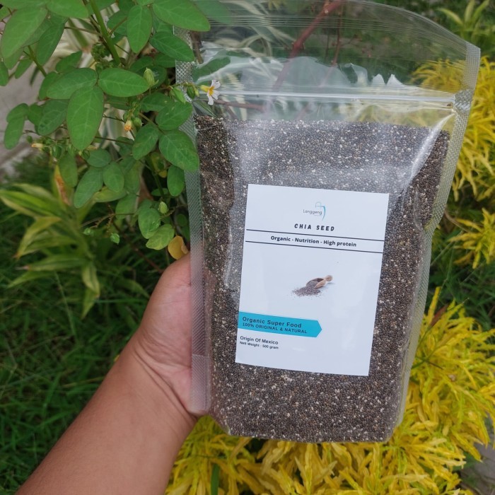 

Organic Black Chia Seed Mexico 1000Gr/Biji Cia Seed