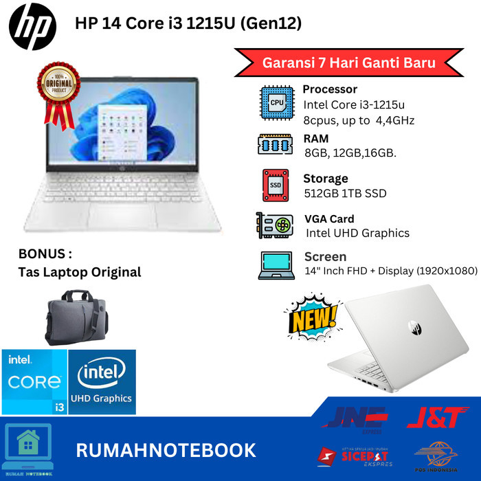 Laptop Baru Hp 14 Dq Core I3 1115G4 (Gen11)