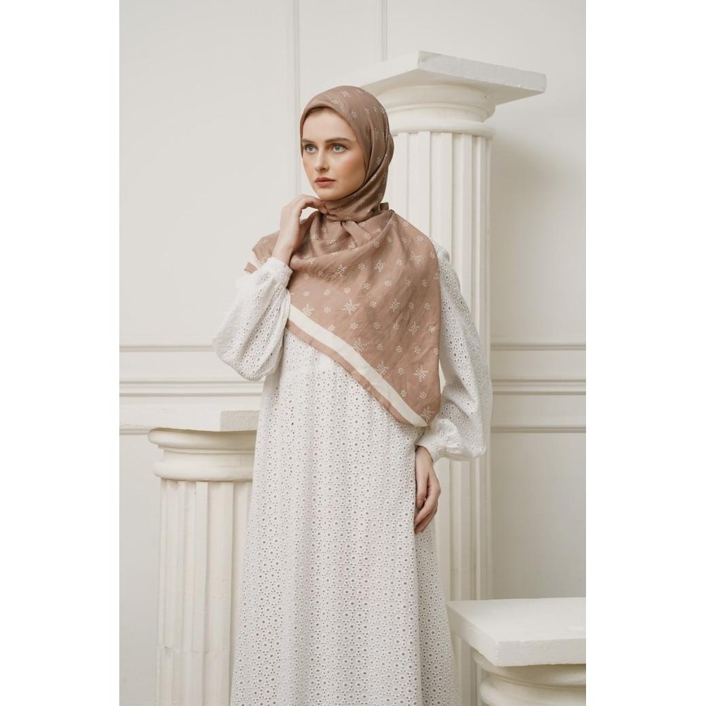 Terjangkau Khanaan - Scarf Monogram - Latte