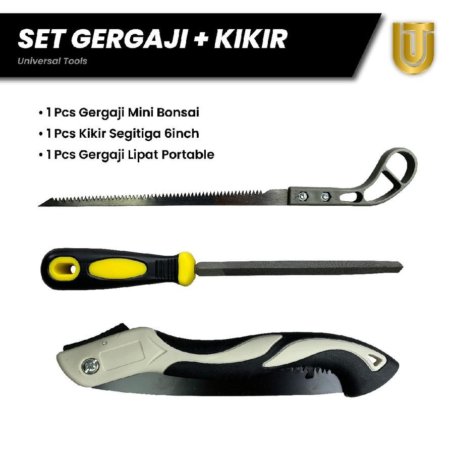 Kikir + Gergaji Lipat + Gergaji Mini Bonsai ( Set 3 Pcs )