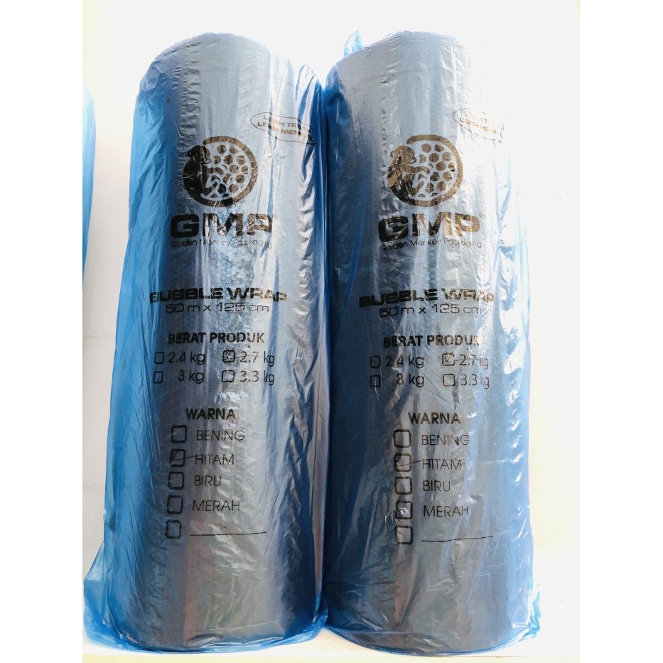 

( Grab / Gosend ) Bubble Wrap Gmp Hitam 125 Cm X 50 Meter