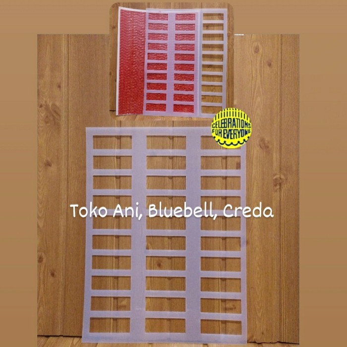 

TERBARU Stencil Mat For Chocolate : Rectangle , 2.7 x 7,5 cm , 30 cavity
