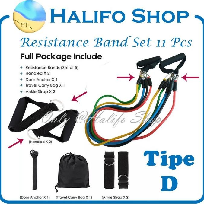 RESISTANCE BAND SET / ALAT FITNES RUMAH / HOME GYM