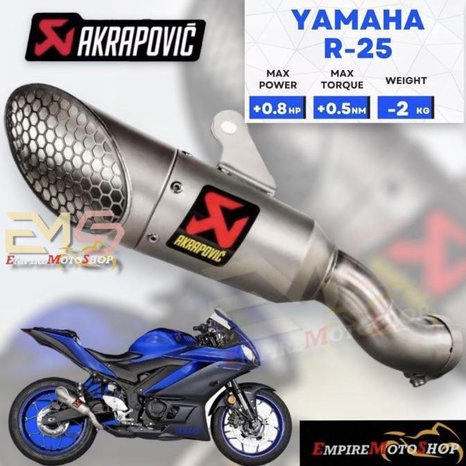 Miliki Knalpot Akrapovic Gp Style Original Slip On Yamaha R25 Mt25