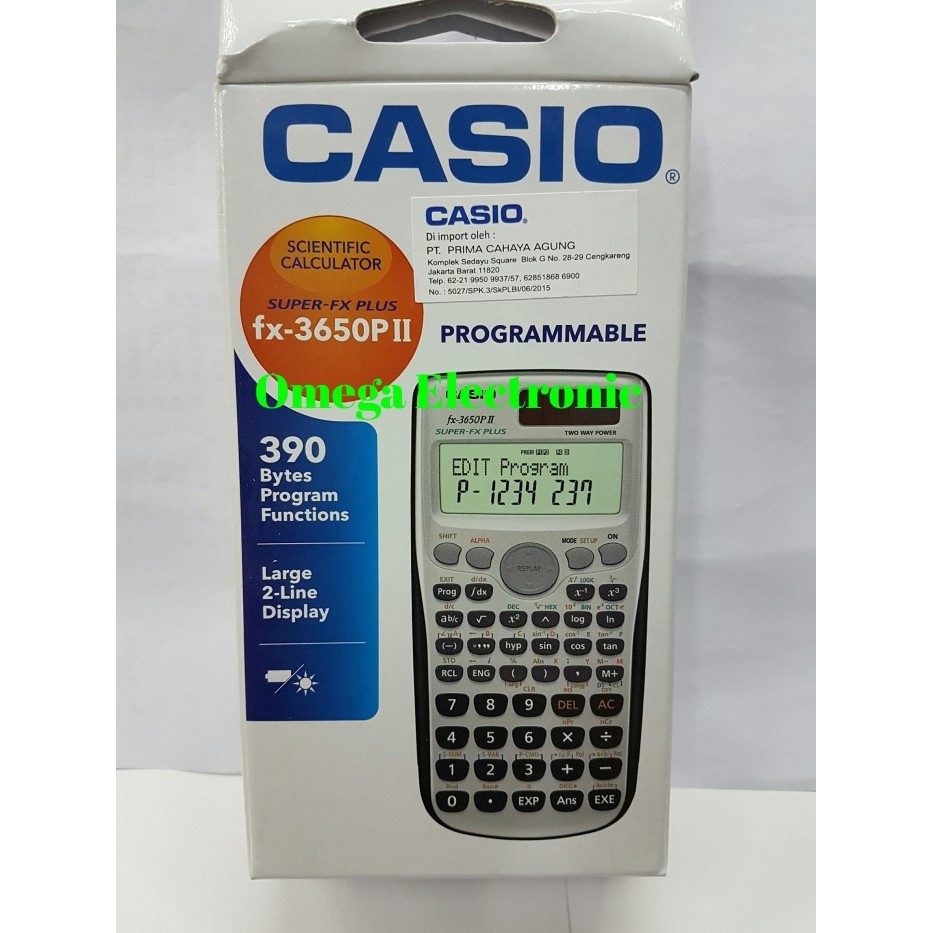 

Casio Fx-3650P - Scientific Calculator Ilmiah Kalkulator Kuliah