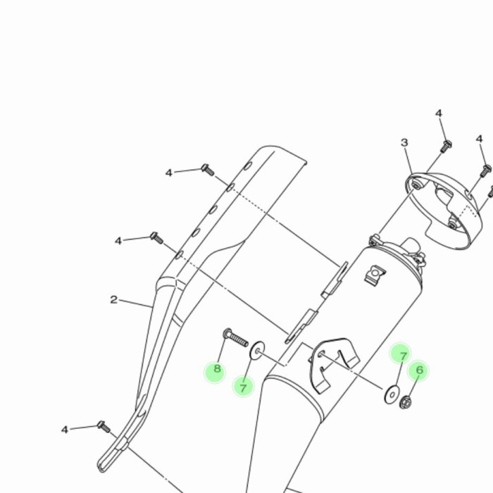 baut gantungan knalpot set R15 vva v3 xsr 155 original yamaha
