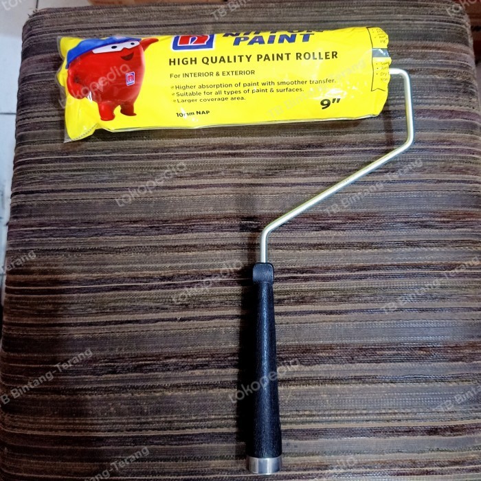 KUAS ROLL CAT TEMBOK NIPPON PAINT 9" INCH SUPER KEMASAN KUNING
