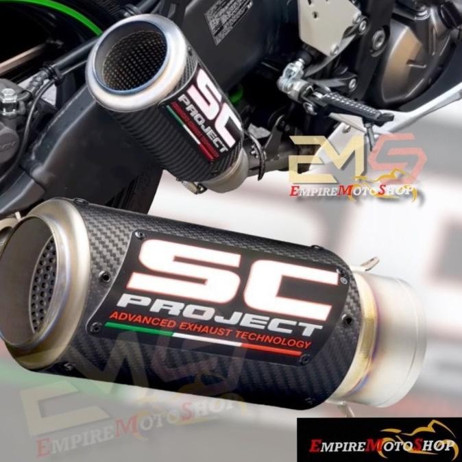 Miliki Knalpot Sc Project Crt Muffler Carbon Silencer Only Original - 60 Mm