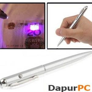 

Pulpen Invisible dengan Lampu UV