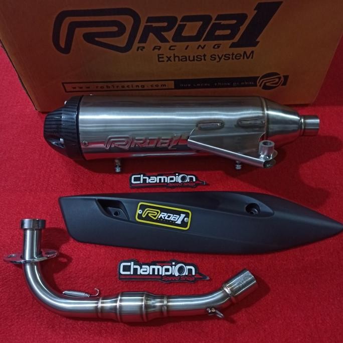 Diskon Knalpot Standar Racing Stainless Cup V Rob1 Mio Sporty Mio Smile