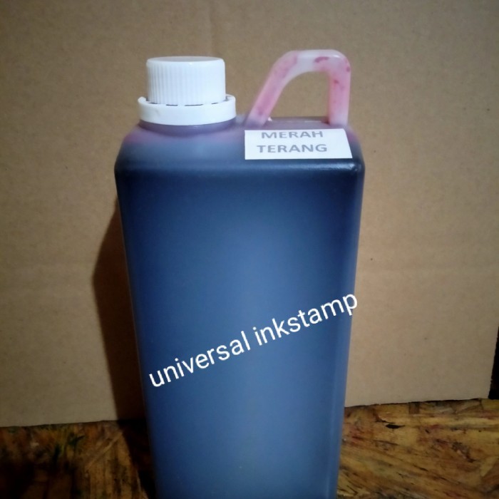 

Tinta stempel warna flash 1 liter Merah terang