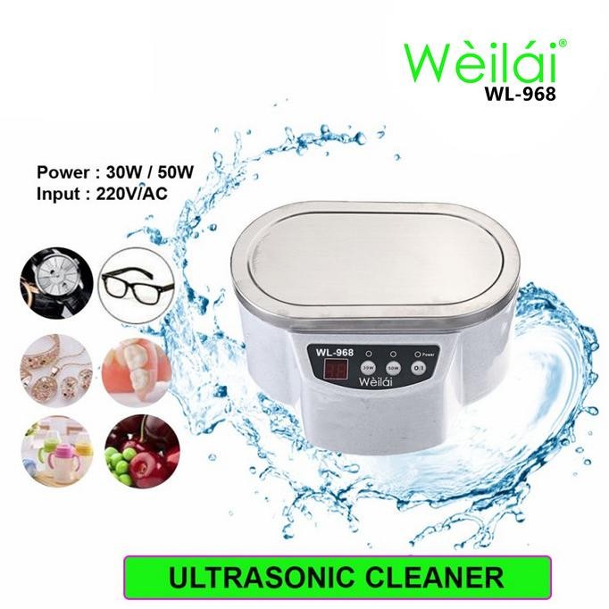Weilai WL-968 Mesin Ultrasonic Layar Digital Jewelry Glasses Cleaning '