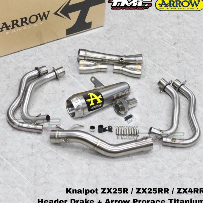 Spesial Knalpot Zx25 Zx25R Zx25Rr Zx4Rr Arrow Prorace Fullsystem