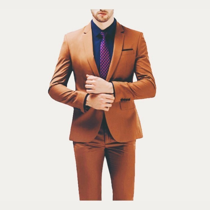 Setelan Jas Formal Pria / Set blazer Pria - Merah Maroon, S