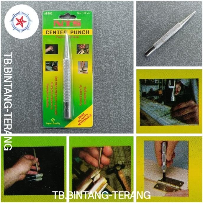 

Terlaris CENTER PUNCH 1/8" X 4" INCH PENITIK PENANDA TITIK BOR PANTEK SALE