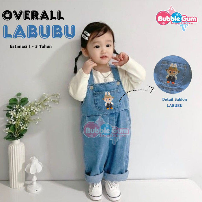 OVERALL LABUBU - Overall Jeans Anak 1-4Tahun Overall Labubu Anak Perempuan Overall Anak Perempuan