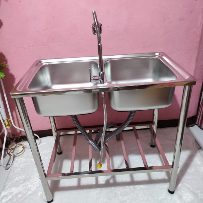 bak cuci piring portable/bcp portable 2 lubang