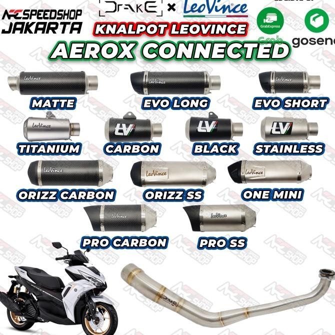 Diskon Knalpot Header R9 Drake Yamaha Aerox Connected + Silencer Leovince