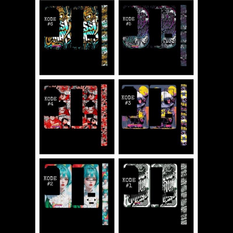 

Premium Cut - Stiker Variasi Khusus B 8 Puluh Garskin Stiker / Case Custom Terlaris 2PCS/ Fullbody