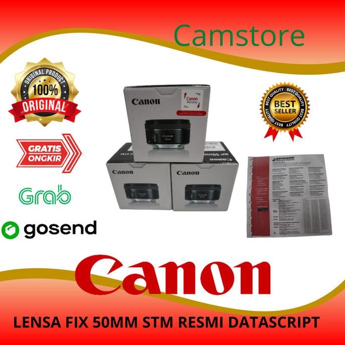 TERBARU - Lensa Fix Canon 50MM F1.8 STM GARANSI RESMI DATASCRIP CANON