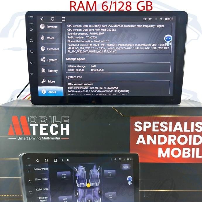 Murah Head Unit Android Mtech Mm-8803 Bba Ram 6/128 Gb Built In Processor