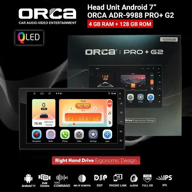 Grosir Head Unit Android Auto Carplay 7 Inch Orca Adr-9988 Pro+ Plus