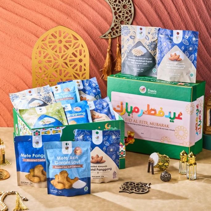

Grosir Hampers Lebaran Premium Paket Ngabuburit (Pistachio, Cashew, Almond)